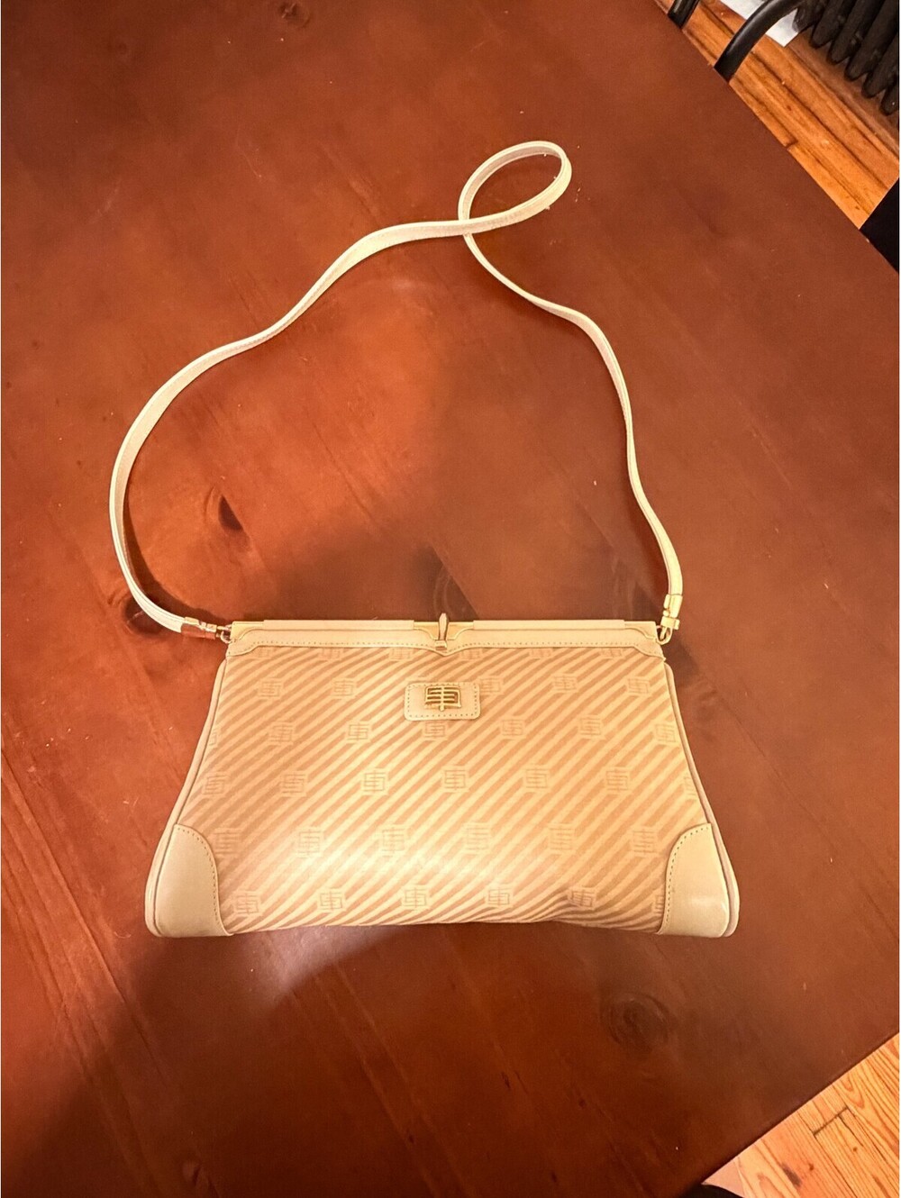 Vintage Emilio Pucci Monogram Jacquard Shoulder Bag, Gold Hardware